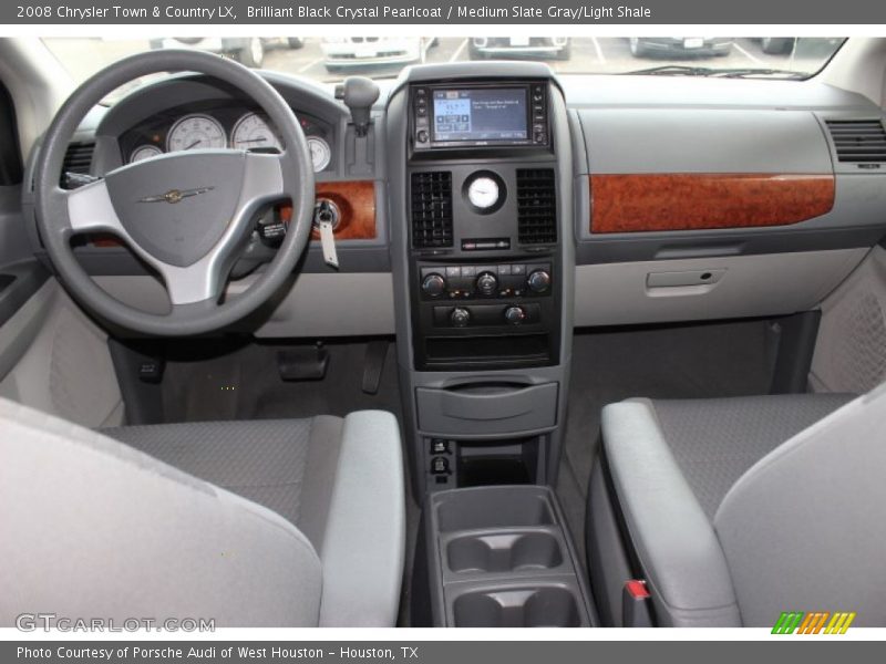 Brilliant Black Crystal Pearlcoat / Medium Slate Gray/Light Shale 2008 Chrysler Town & Country LX