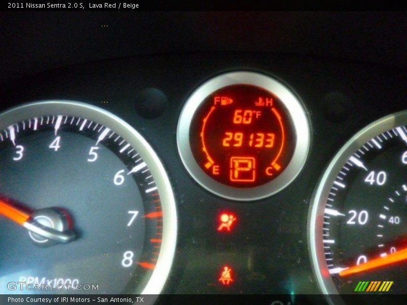 Lava Red / Beige 2011 Nissan Sentra 2.0 S