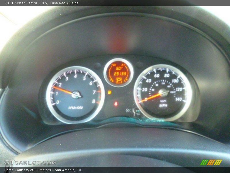 Lava Red / Beige 2011 Nissan Sentra 2.0 S