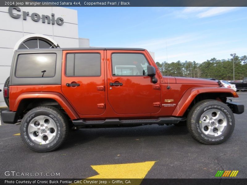 Copperhead Pearl / Black 2014 Jeep Wrangler Unlimited Sahara 4x4