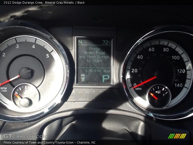 Mineral Gray Metallic / Black 2012 Dodge Durango Crew