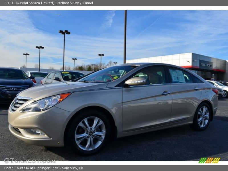 Radiant Silver / Camel 2011 Hyundai Sonata Limited