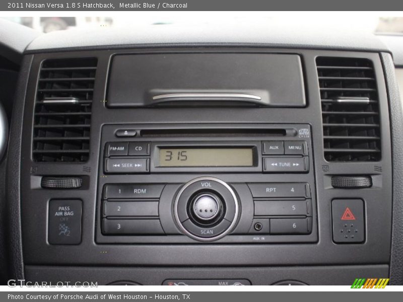 Metallic Blue / Charcoal 2011 Nissan Versa 1.8 S Hatchback