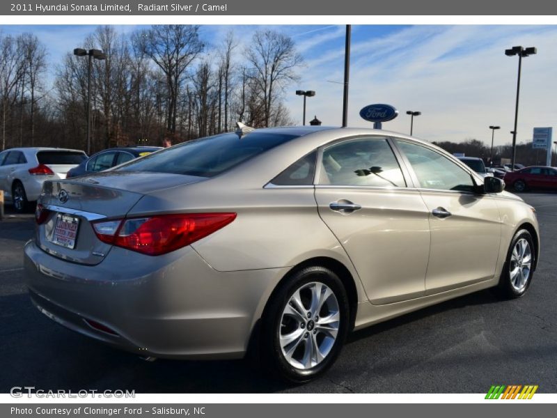 Radiant Silver / Camel 2011 Hyundai Sonata Limited