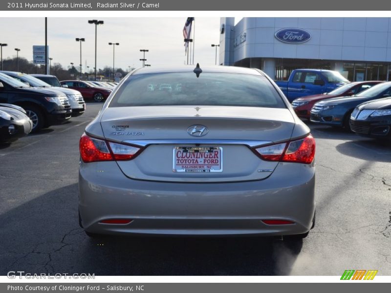 Radiant Silver / Camel 2011 Hyundai Sonata Limited