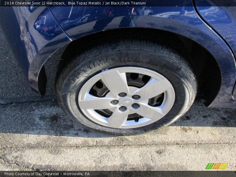 Blue Topaz Metallic / Jet Black/Dark Titanium 2014 Chevrolet Sonic LS Hatchback