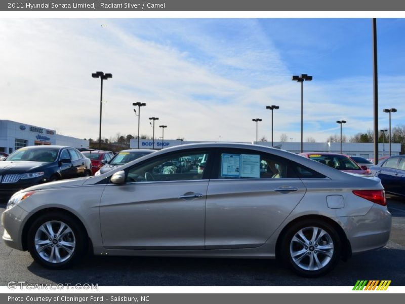 Radiant Silver / Camel 2011 Hyundai Sonata Limited