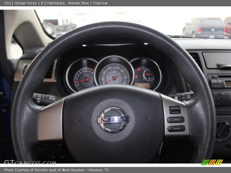Metallic Blue / Charcoal 2011 Nissan Versa 1.8 S Hatchback