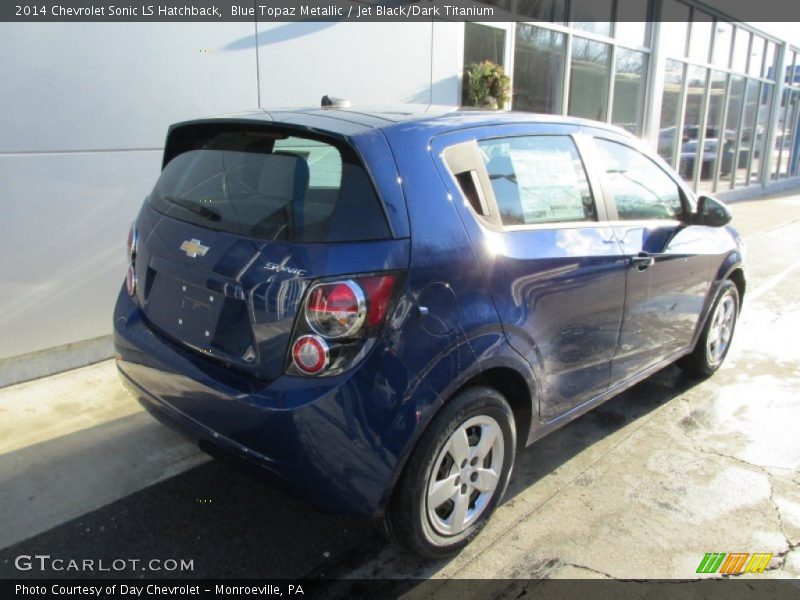 Blue Topaz Metallic / Jet Black/Dark Titanium 2014 Chevrolet Sonic LS Hatchback