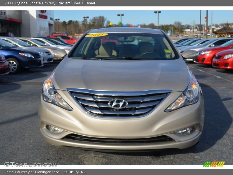 Radiant Silver / Camel 2011 Hyundai Sonata Limited