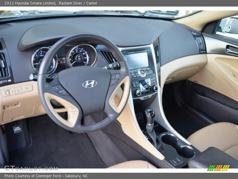 Radiant Silver / Camel 2011 Hyundai Sonata Limited