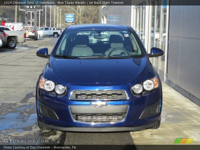 Blue Topaz Metallic / Jet Black/Dark Titanium 2014 Chevrolet Sonic LS Hatchback