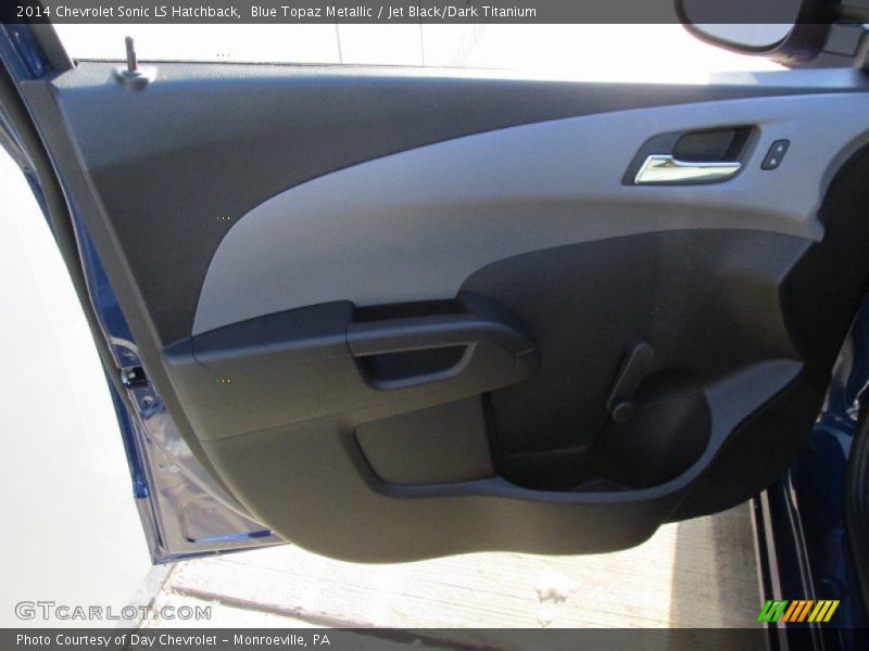 Blue Topaz Metallic / Jet Black/Dark Titanium 2014 Chevrolet Sonic LS Hatchback