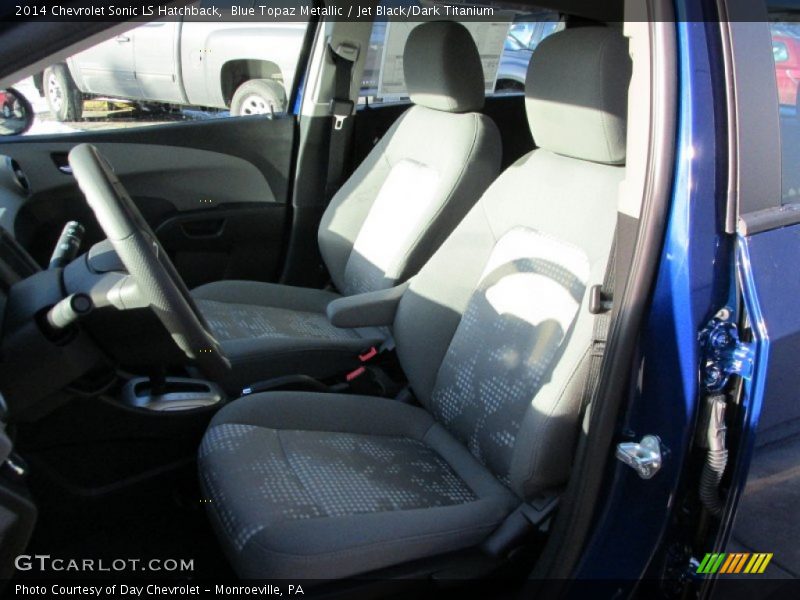 Blue Topaz Metallic / Jet Black/Dark Titanium 2014 Chevrolet Sonic LS Hatchback