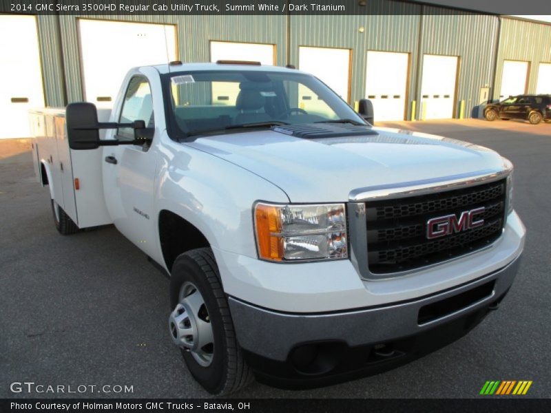 Summit White / Dark Titanium 2014 GMC Sierra 3500HD Regular Cab Utility Truck