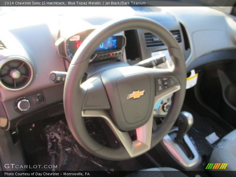 Blue Topaz Metallic / Jet Black/Dark Titanium 2014 Chevrolet Sonic LS Hatchback