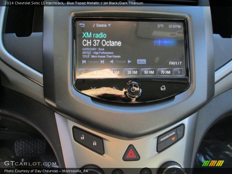 Blue Topaz Metallic / Jet Black/Dark Titanium 2014 Chevrolet Sonic LS Hatchback