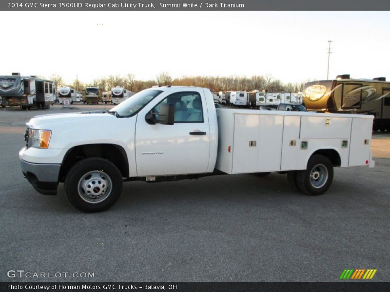 Summit White / Dark Titanium 2014 GMC Sierra 3500HD Regular Cab Utility Truck