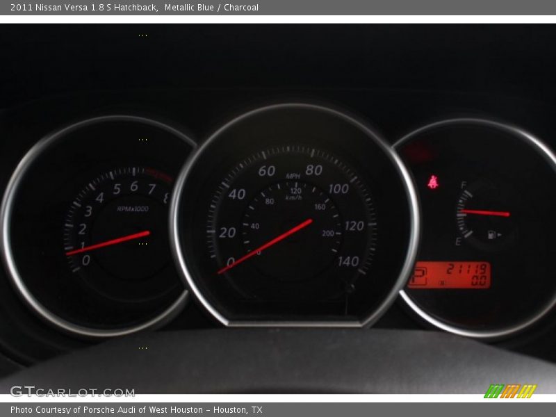 Metallic Blue / Charcoal 2011 Nissan Versa 1.8 S Hatchback