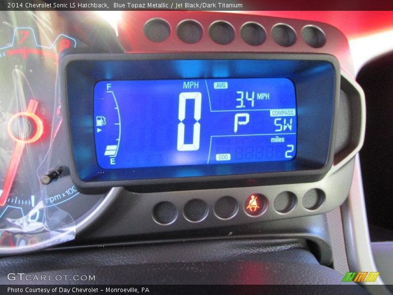 Blue Topaz Metallic / Jet Black/Dark Titanium 2014 Chevrolet Sonic LS Hatchback