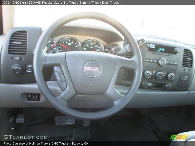 Summit White / Dark Titanium 2014 GMC Sierra 3500HD Regular Cab Utility Truck