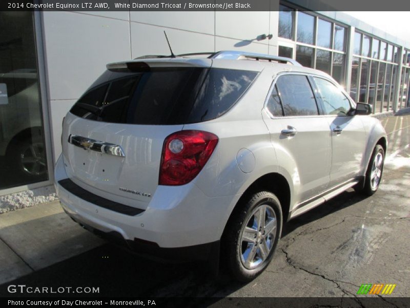 White Diamond Tricoat / Brownstone/Jet Black 2014 Chevrolet Equinox LTZ AWD