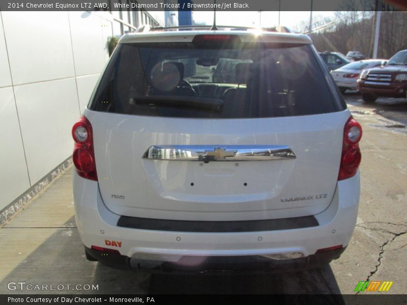 White Diamond Tricoat / Brownstone/Jet Black 2014 Chevrolet Equinox LTZ AWD
