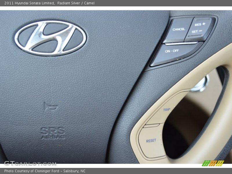 Radiant Silver / Camel 2011 Hyundai Sonata Limited