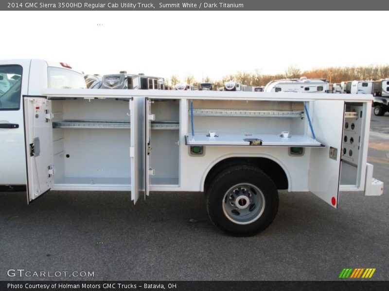 Summit White / Dark Titanium 2014 GMC Sierra 3500HD Regular Cab Utility Truck