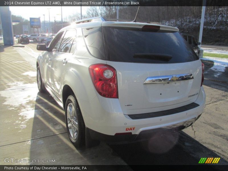 White Diamond Tricoat / Brownstone/Jet Black 2014 Chevrolet Equinox LTZ AWD