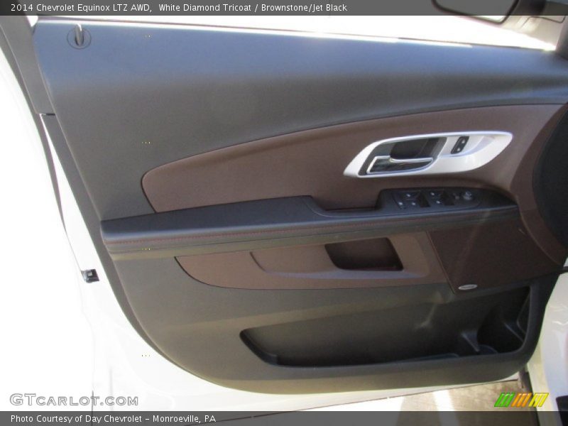 White Diamond Tricoat / Brownstone/Jet Black 2014 Chevrolet Equinox LTZ AWD