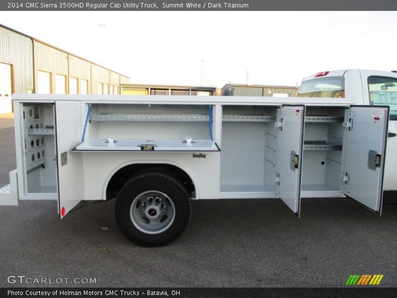 Summit White / Dark Titanium 2014 GMC Sierra 3500HD Regular Cab Utility Truck