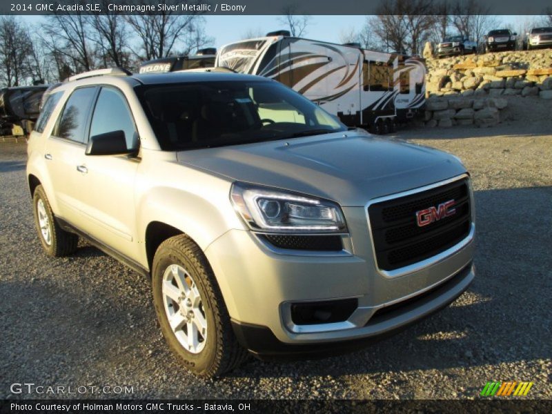 Champagne Silver Metallic / Ebony 2014 GMC Acadia SLE