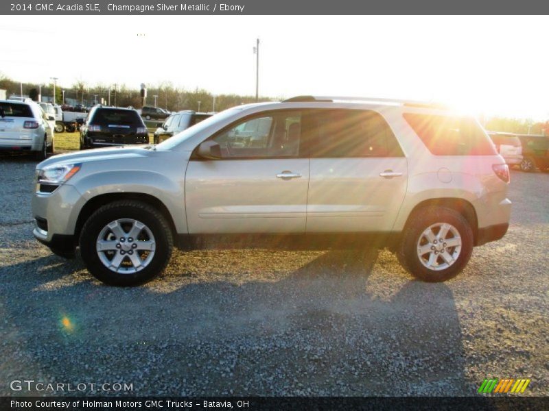 Champagne Silver Metallic / Ebony 2014 GMC Acadia SLE