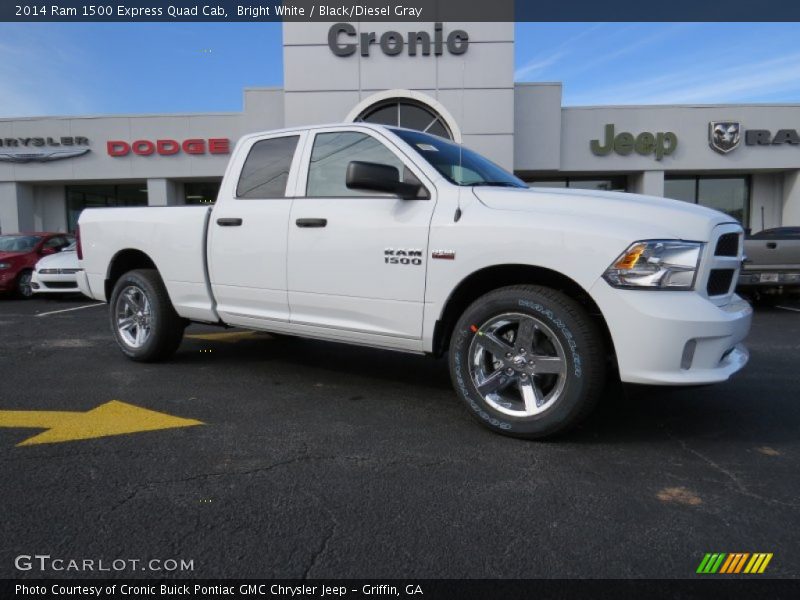Bright White / Black/Diesel Gray 2014 Ram 1500 Express Quad Cab