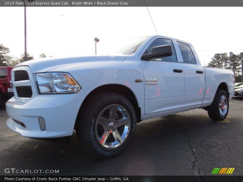 Bright White / Black/Diesel Gray 2014 Ram 1500 Express Quad Cab