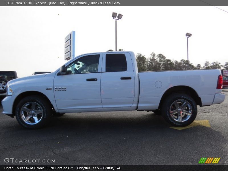 Bright White / Black/Diesel Gray 2014 Ram 1500 Express Quad Cab