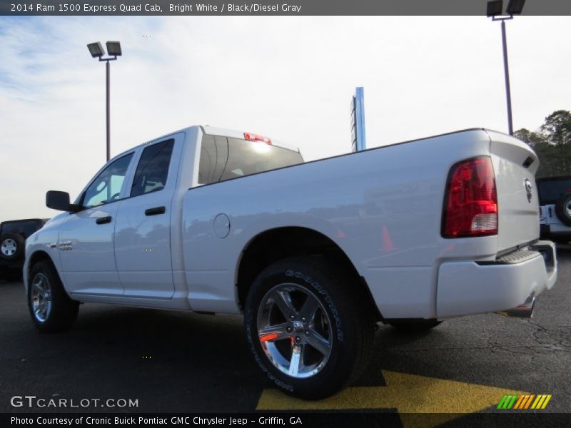 Bright White / Black/Diesel Gray 2014 Ram 1500 Express Quad Cab