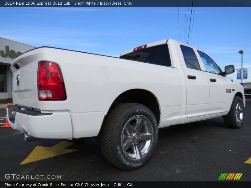 Bright White / Black/Diesel Gray 2014 Ram 1500 Express Quad Cab