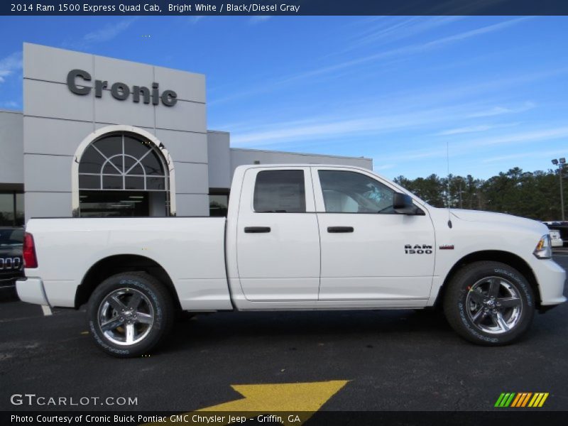 Bright White / Black/Diesel Gray 2014 Ram 1500 Express Quad Cab