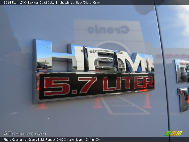 Bright White / Black/Diesel Gray 2014 Ram 1500 Express Quad Cab
