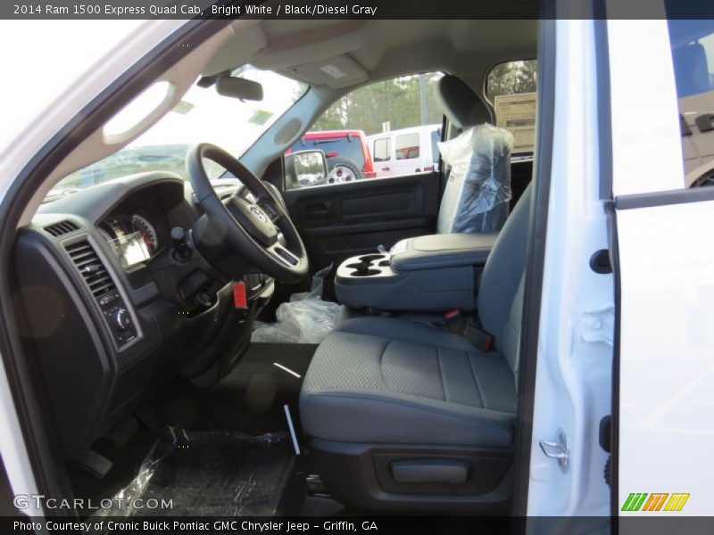 Bright White / Black/Diesel Gray 2014 Ram 1500 Express Quad Cab