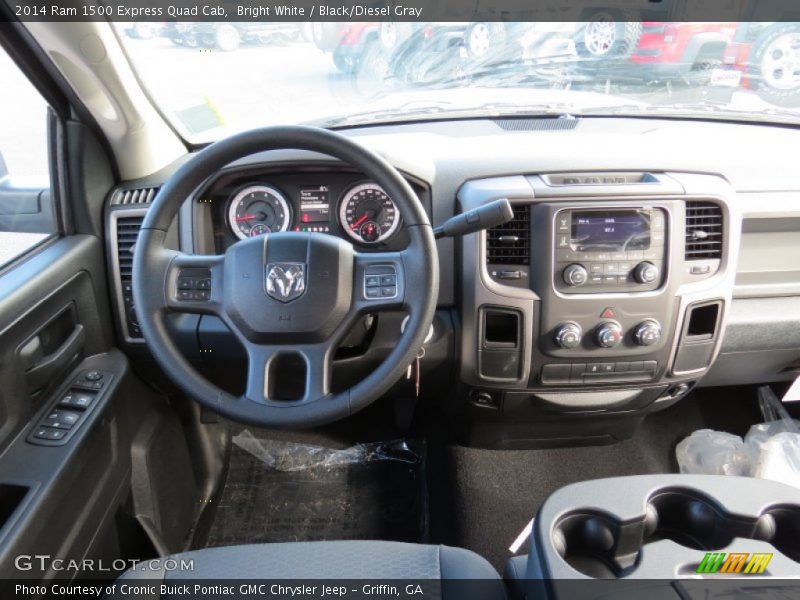 Bright White / Black/Diesel Gray 2014 Ram 1500 Express Quad Cab