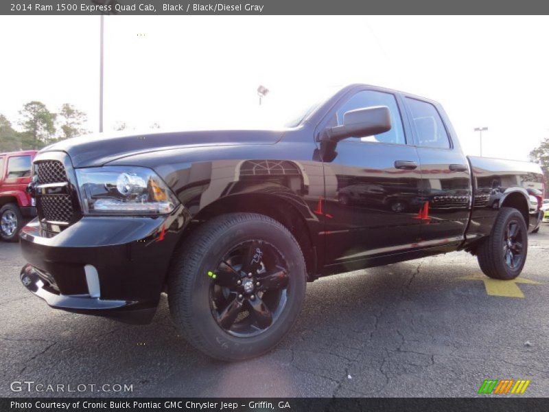 Black / Black/Diesel Gray 2014 Ram 1500 Express Quad Cab