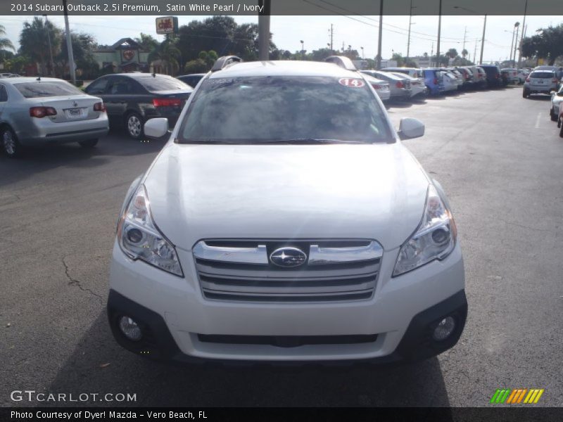 Satin White Pearl / Ivory 2014 Subaru Outback 2.5i Premium