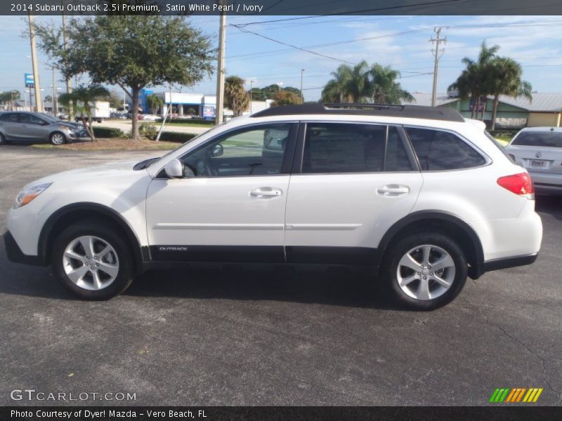 Satin White Pearl / Ivory 2014 Subaru Outback 2.5i Premium