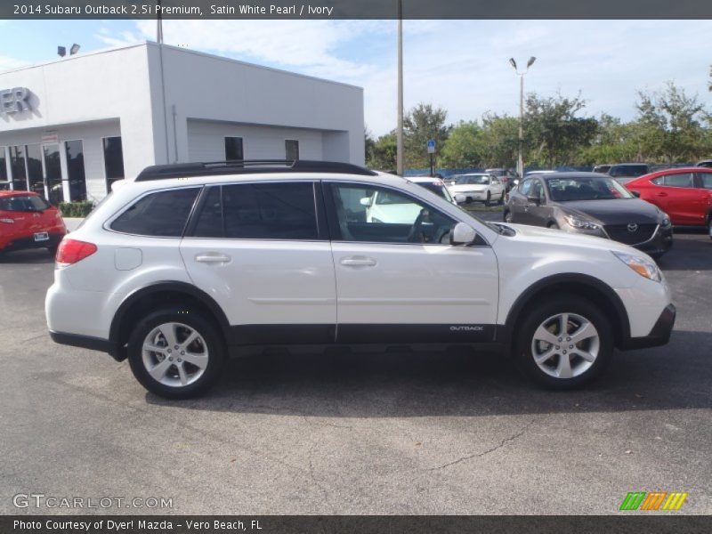 Satin White Pearl / Ivory 2014 Subaru Outback 2.5i Premium