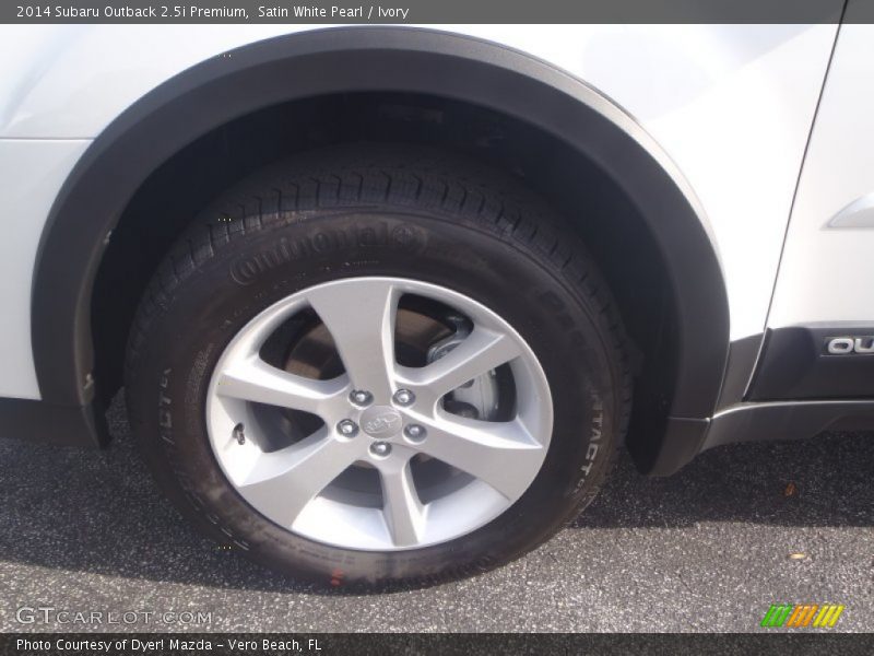 Satin White Pearl / Ivory 2014 Subaru Outback 2.5i Premium