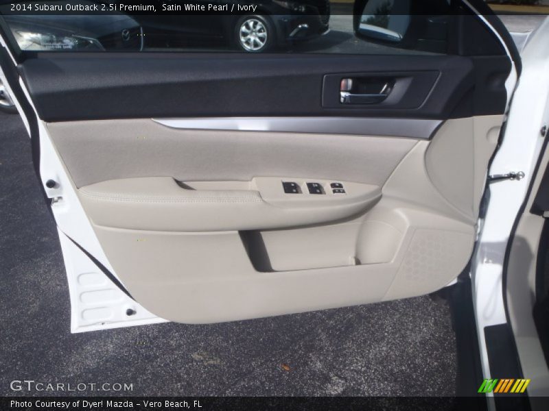 Satin White Pearl / Ivory 2014 Subaru Outback 2.5i Premium