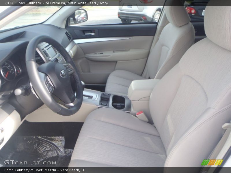 Satin White Pearl / Ivory 2014 Subaru Outback 2.5i Premium